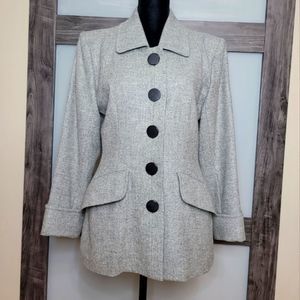 Yves Saint Laurent Rive Gauche Wool Blazer – Gray, Size 36, Made in France